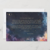 Carte De Remerciements Celestial Gift Midnight Blue Starry Night Galaxy (Dos)