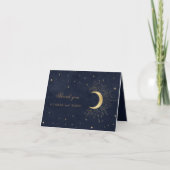 Carte de remerciements Celestial Midnight Blue Gol (Devant)