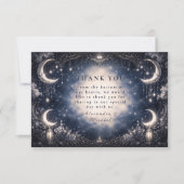 Carte De Remerciements Celestial Moon Gothic Wedding (Devant)