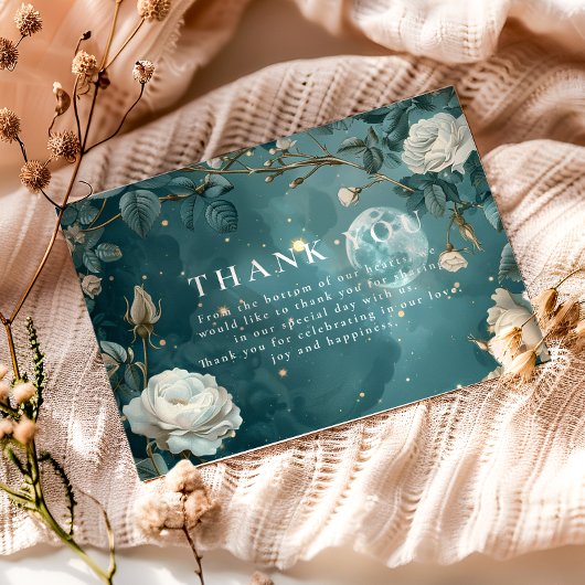 Carte De Remerciements Celestial Night Garden Wedding