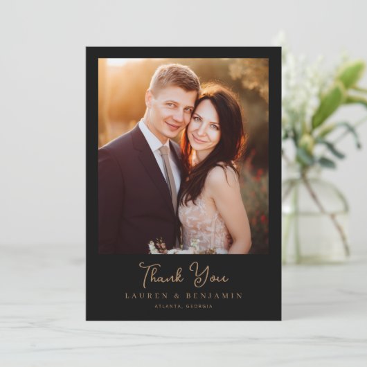 Carte De Remerciements Celestial Romance Wedding (Debout devant)