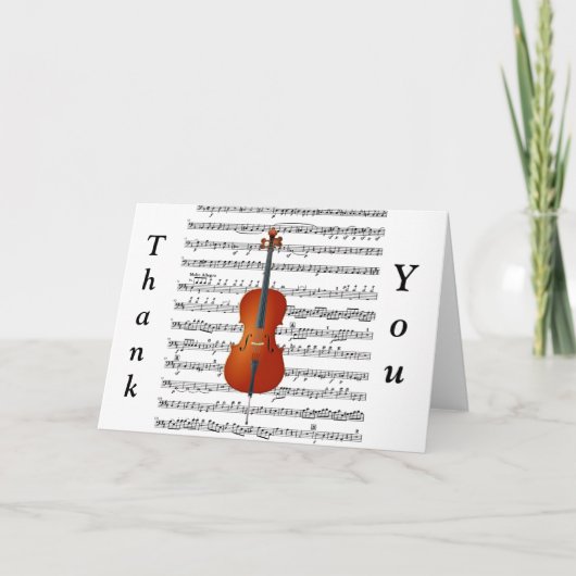 Carte De Remerciements Cello & Me_ (Devant)