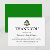 Carte De Remerciements Céltic Knot Classique Funérailles irlandaises (Devant / Derrière)