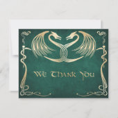 Carte De Remerciements Celtic Viking Dragon Mariage (Devant)