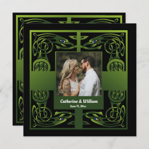 Carte De Remerciements Celtique irlandais vert traditionnel