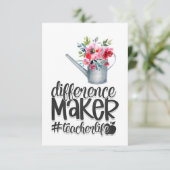 Carte De Remerciements Celui qui fait la différence dans la vie d'un ense (Debout devant)