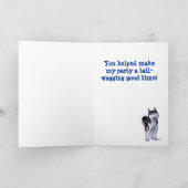 Carte De Remerciements Centre du parti Husky (Intérieur)