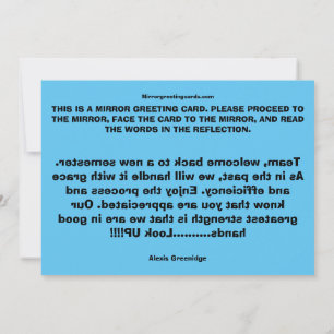 Carte De Remerciements CEOFC1046AG - Équipe