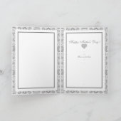 Carte De Remerciements Céramique gris dentelle (Intérieur)