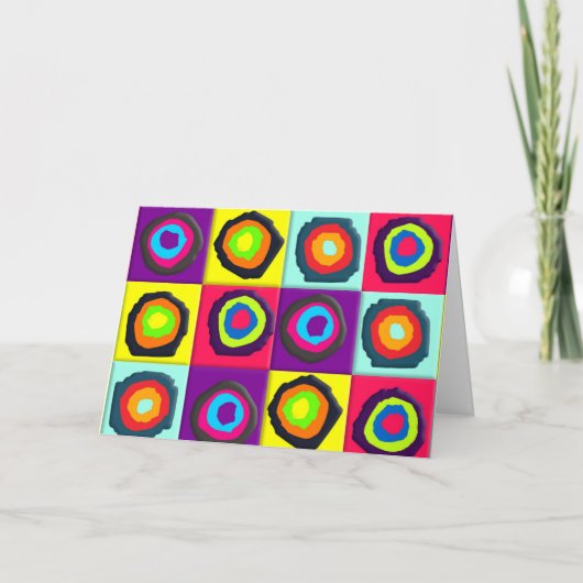 Carte De Remerciements cercles motif (Devant)