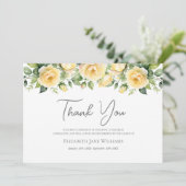 Carte De Remerciements Cérémonie funéraire Rose jaune (Debout devant)