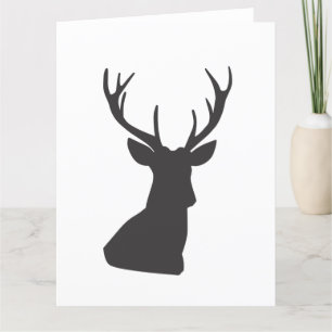 Carte De Remerciements Cerf Cerf Silhouette Silhouette Animal Sauvage Pos