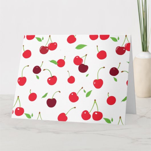 Carte De Remerciements Cerise 4 (Devant)