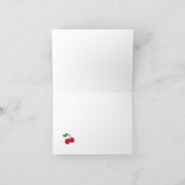 Carte de remerciements cerise noire (Intérieur)