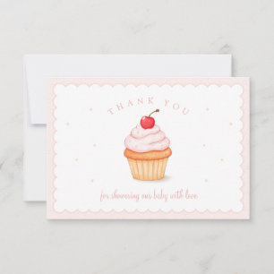 Carte De Remerciements Cerise sur le Baby shower supérieur