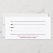 Carte De Remerciements Certificat cadeau de cirage du corps Gras rose (Dos)