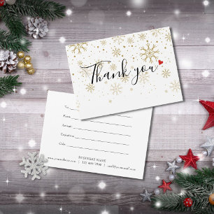 Carte De Remerciements Certificat-cadeau de Noël pour Entreprise