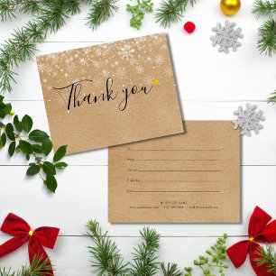 Carte De Remerciements Certificat-cadeau de Noël pour Entreprise