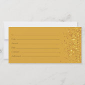 Carte De Remerciements Certificat cadeau design de luxe Gold Sparkle Blac (Dos)