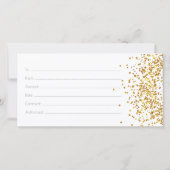 Carte De Remerciements Certificat cadeau design de luxe Gold Sparkle Blan (Dos)