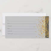 Carte De Remerciements Certificat cadeau design de luxe Gold Sparkle Grey (Dos)