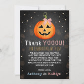 Carte De Remerciements C'est A Ghoul ! Baby shower d'Halloween petit Citr (Devant)