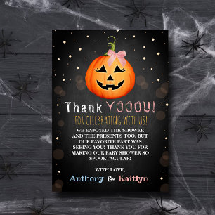 Carte De Remerciements C'est A Ghoul ! Baby shower d'Halloween petit Citr