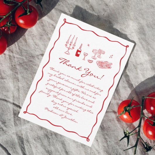 Carte De Remerciements C'est Amore Fête des mariées