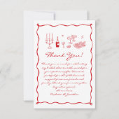 Carte De Remerciements C'est Amore Fête des mariées (Devant)