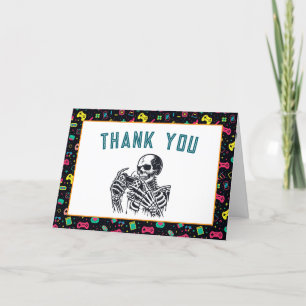Carte De Remerciements C'est Game On Skull – Anniversaire de jeu vidéo