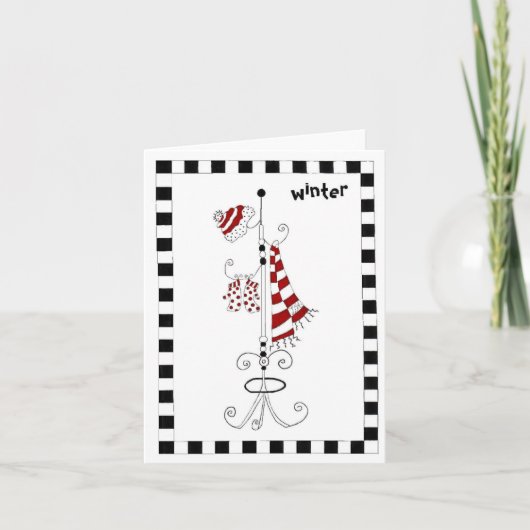 Carte De Remerciements C'est hiver (Devant)