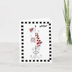 Carte De Remerciements C'est hiver