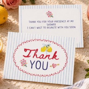 Carte De Remerciements C'est l'amour, une baby shower italienne fantaisis