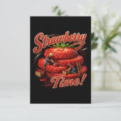 Carte De Remerciements C'est l'heure des fraises ! (Debout devant)