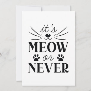 Carte De Remerciements C'est Meow ou Never