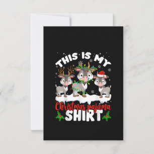 Carte De Remerciements C'Est Mon Don Pajama Père Noël Chèvre Lover