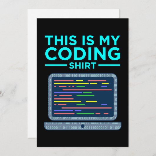 Carte De Remerciements C'est Mon Ordinateur De Programmation Informatique (Devant / Derrière)