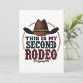 Carte De Remerciements C'est My Second Rodeo Cowboy West Casquette (Debout devant)