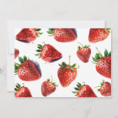 Carte De Remerciements C'est un baby shower de fraise fille (Dos)