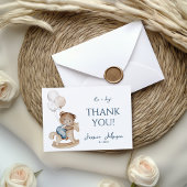 Carte De Remerciements C'est un garçon Teddy Bear & Balloons