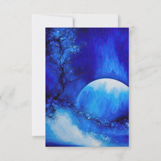 CARTE DE REMERCIEMENTS C'EST UNE LUNE BLEUE (Devant)