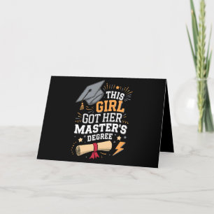Carte De Remerciements Cette fille a obtenu son diplôme de master