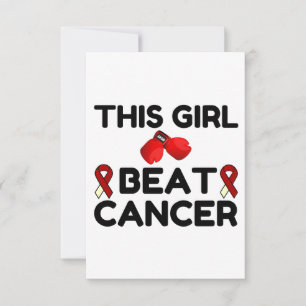 CARTE DE REMERCIEMENTS CETTE FILLE BATTRE LE CANCER