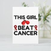 CARTE DE REMERCIEMENTS CETTE FILLE BATTRE LE CANCER (Debout devant)