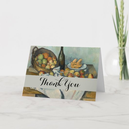 Carte De Remerciements Cezanne Panier Pommes Impressionnisme Art (Devant)