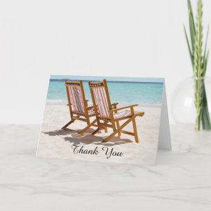 Carte De Remerciements Chaises de plage Remerciement de mariage