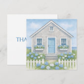 Carte De Remerciements Chalet d'été de Nantucket pittoresque (Devant / Derrière)