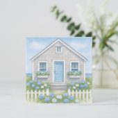 Carte De Remerciements Chalet d'été de Nantucket pittoresque (Debout devant)