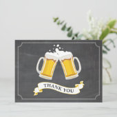 Carte De Remerciements Chaleur de bière et de bière (Debout devant)