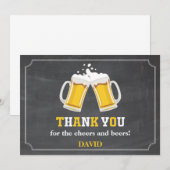 Carte De Remerciements Chaleur de bière et de bière (Devant / Derrière)